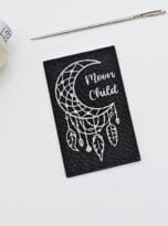 Kunstlederlabel moon child