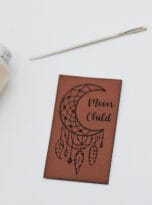 Kunstlederlabel moon child