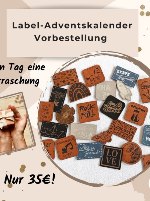 Kunstlederlabel Adventskalender