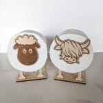 Klorollenhalter Schaf und Highland Kuh