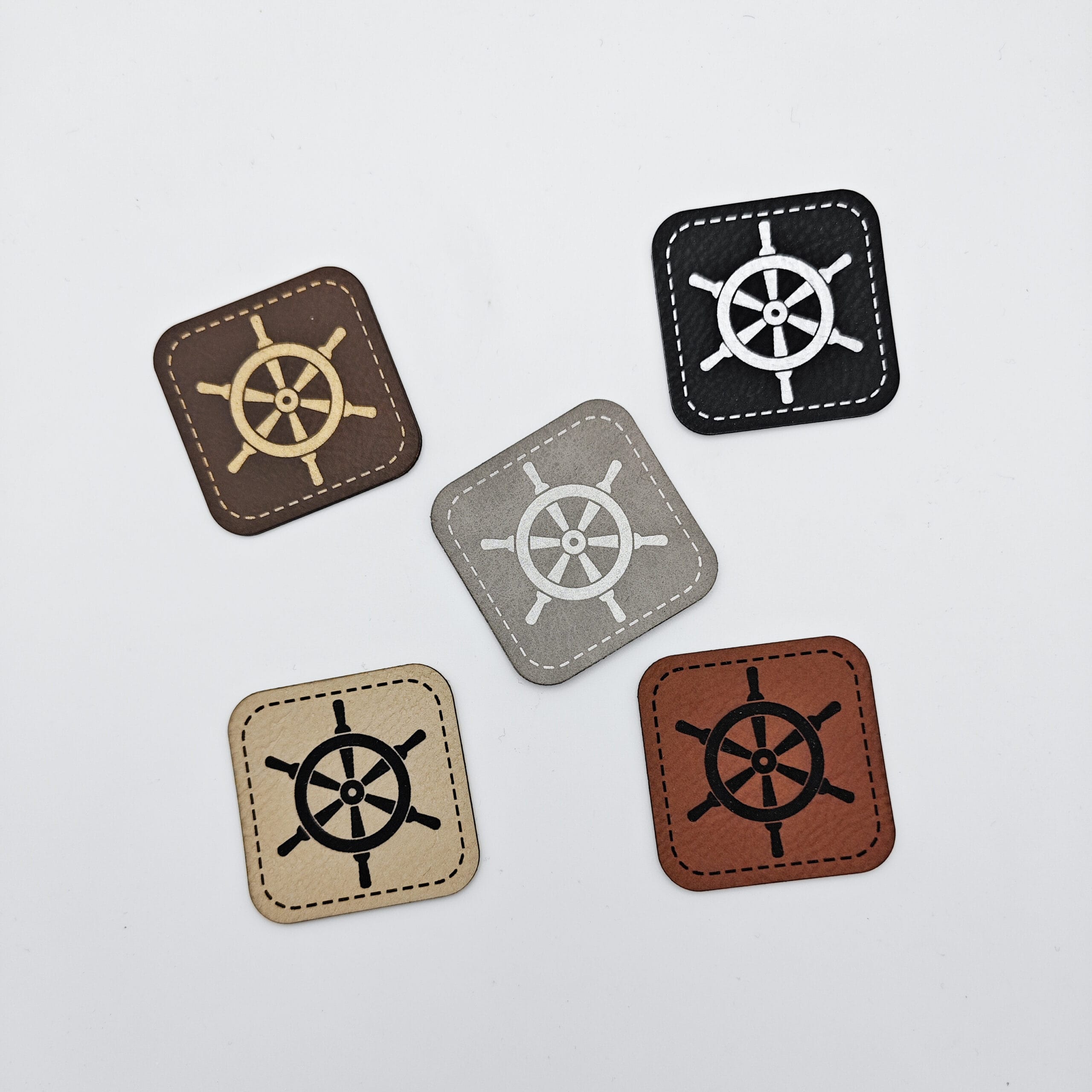 Kunstlederlabel Steuerrad