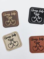 Kunstlederlabel „Cherry Lady“
