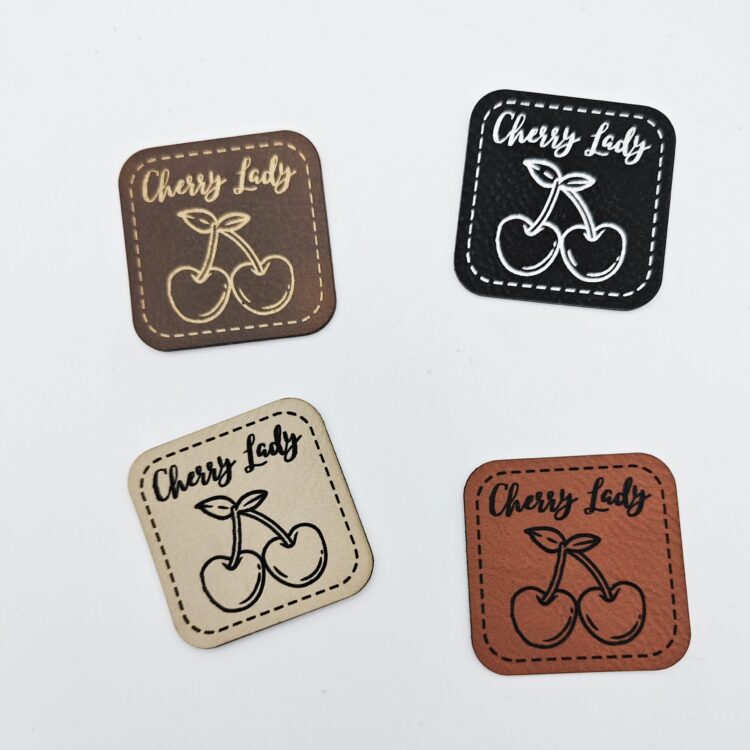 Kunstlederlabel "Cherry Lady"