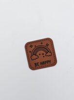 Kunstlederlabel „be happy“