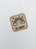 Kunstlederlabel „be happy“