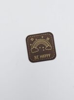 Kunstlederlabel „be happy“