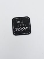 Kunstlederlabel „heute ist alles doof“