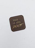 Kunstlederlabel „heute ist alles doof“