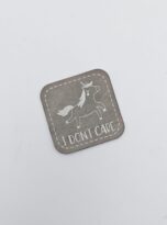 Kunstlederlabel „I don’t care“