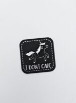 Kunstlederlabel „I don’t care“