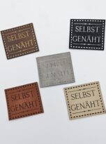 Kunstlederlabel „selbst genäht“