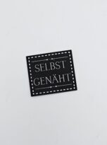 Kunstlederlabel „selbst genäht“