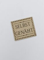 Kunstlederlabel „selbst genäht“