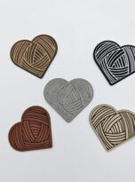 Kunstlederlabel „Wolle Herz“