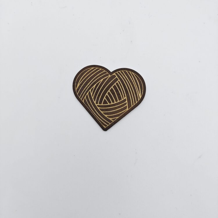 Kunstlederlabel "Wolle Herz"