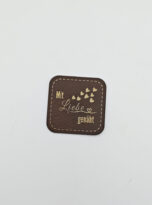 Kunstlederlabel „mit Liebe genäht“
