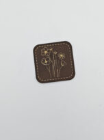 Kunstlederlabel „Blumen“