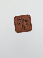 Kunstlederlabel „Blumen“