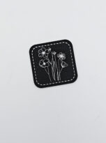 Kunstlederlabel „Blumen“