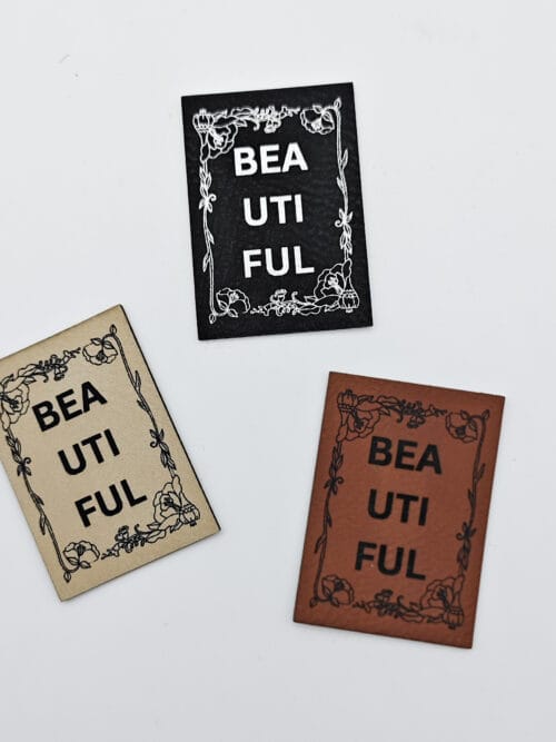 Kunstlederlabel "BEAUTIFUL"